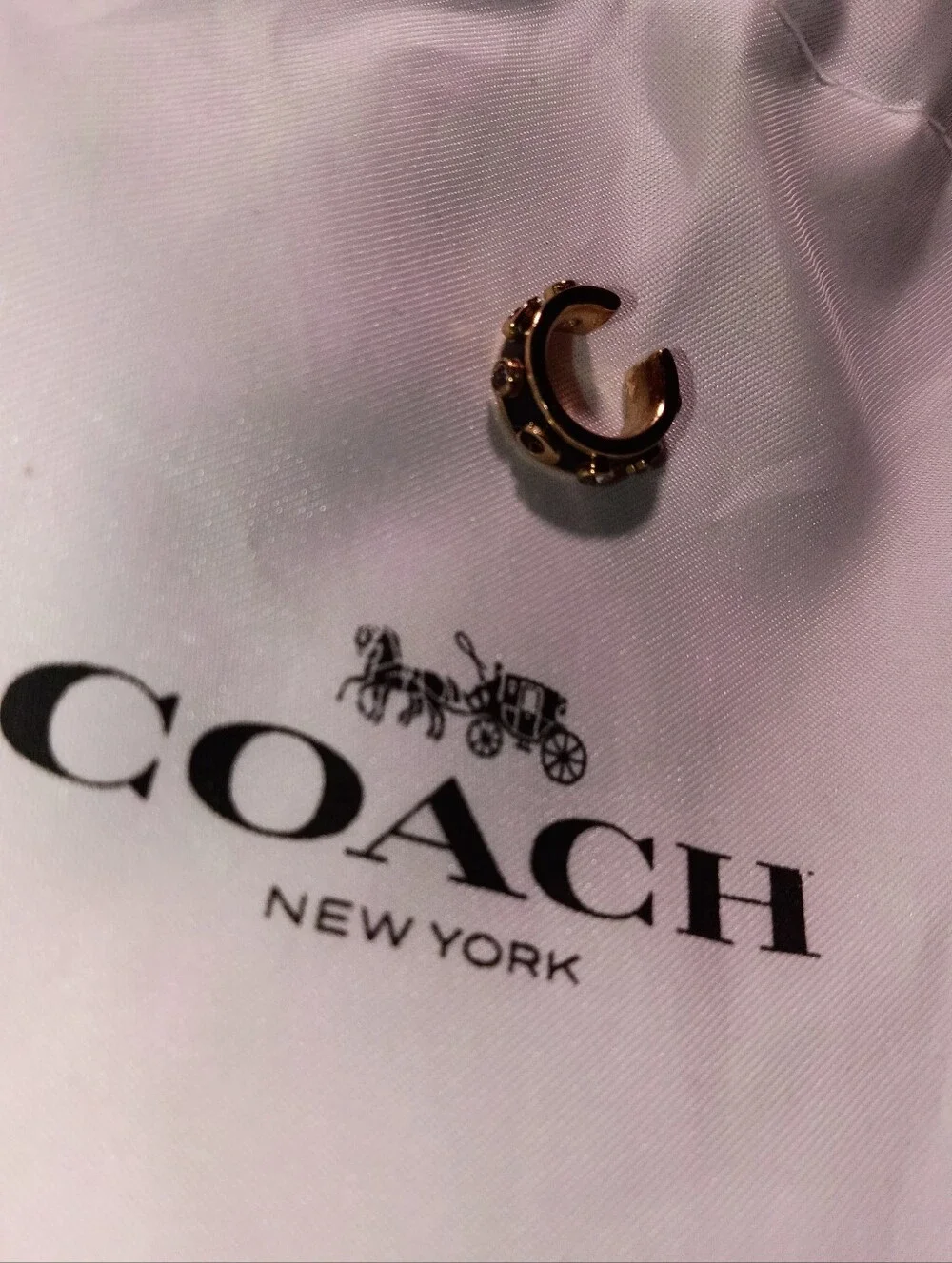 Coach Gold C-Shaped Ear Cuff